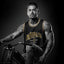 Camiseta Basket Metal negra con acabado en oro