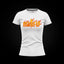 Camiseta entallada de mujer On Fire en blanco, frontal