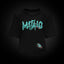Camiseta croptop Zombie en negro, frontal