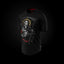 Camiseta oversize Santa Muerte Limited Gold en negro, frontal