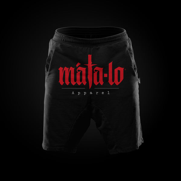 Pantalón Corto Baggy negro con logo rojo