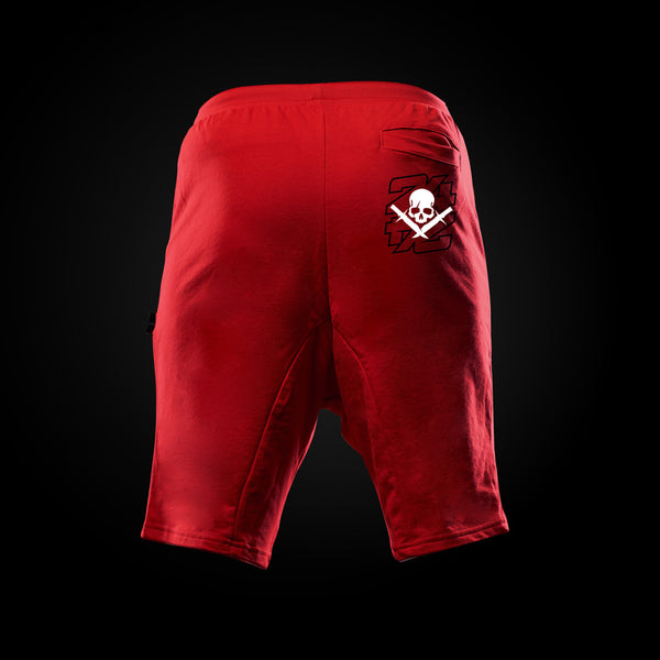Pantalón Corto Baggy rojo espalda