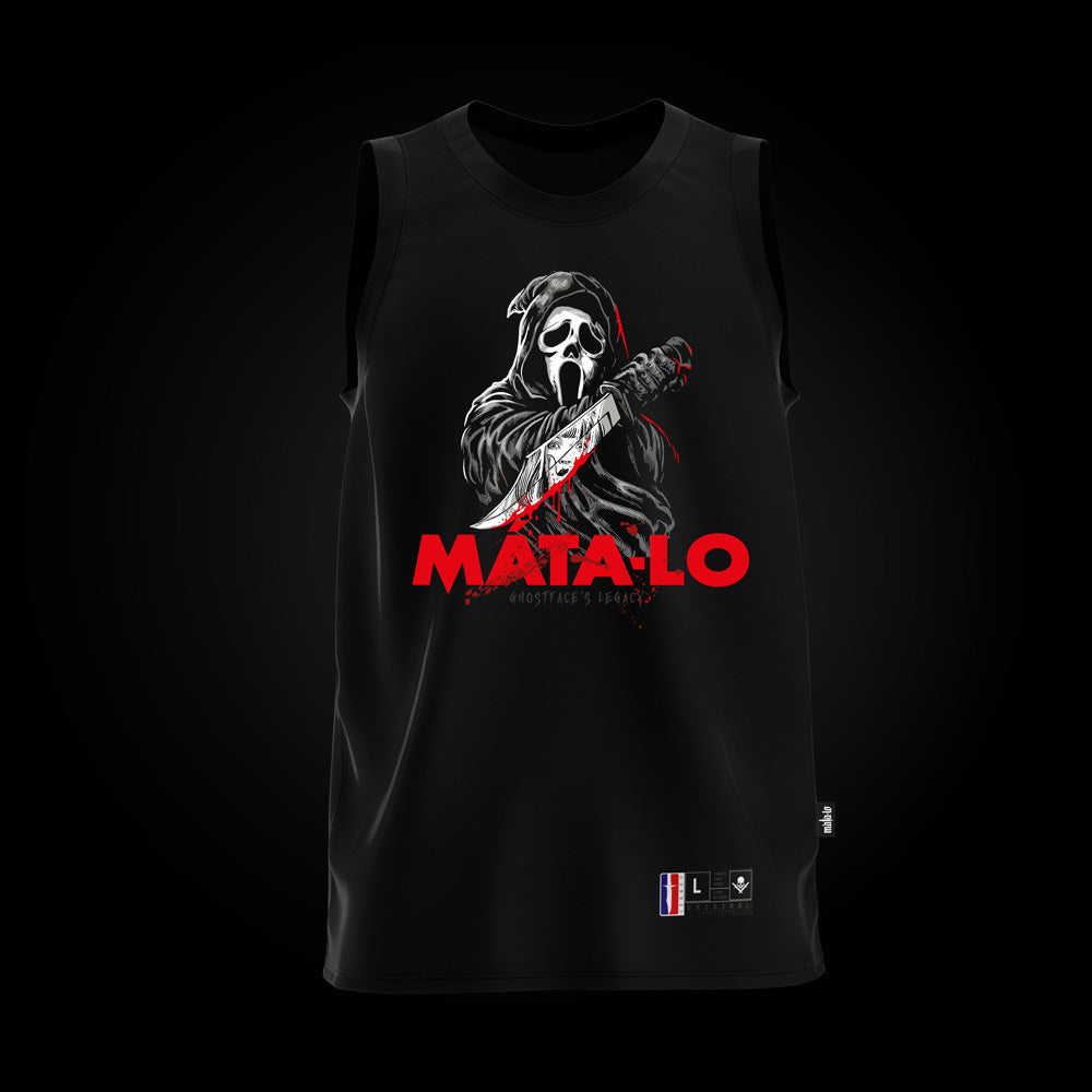 Ghostface's Legacy camiseta basket tiranta negra frontal Imagem principal do produto