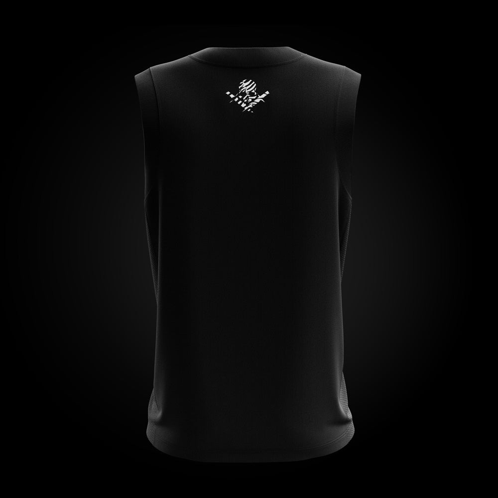 Camiseta basket tiranta negra Animal Print estampado zebra