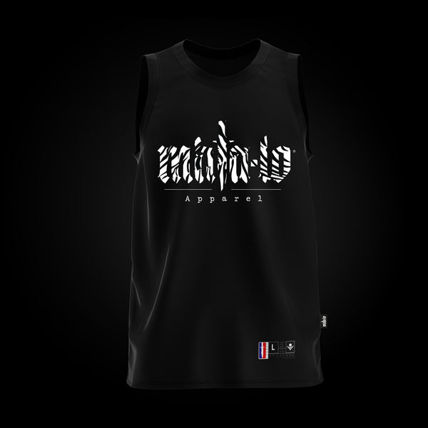 Camiseta basket tiranta negra Animal Print estampado zebra, frontal