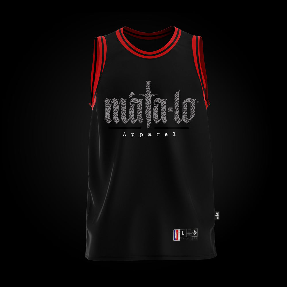 Camiseta basket tiranta roja Animal Print estampado elefante, frontal