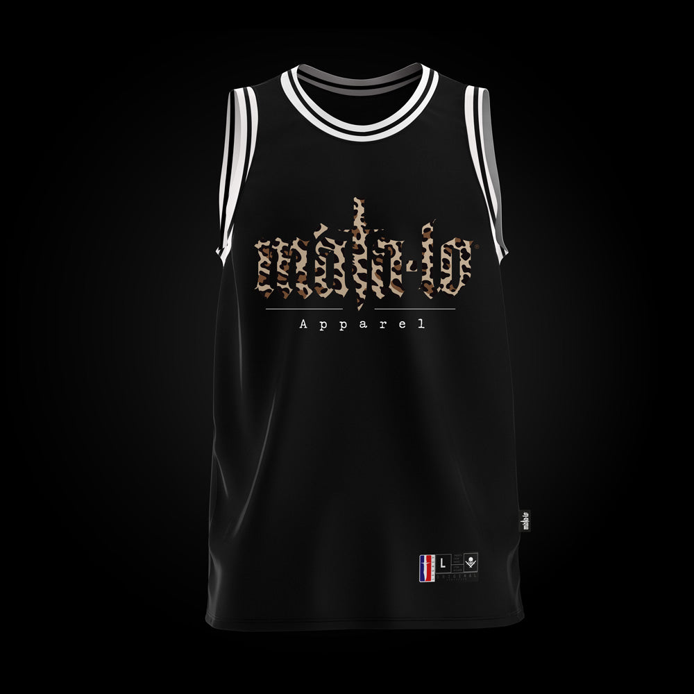 Camiseta basket Animal Print estampado leopardo, frontal