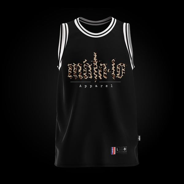 Camiseta basket Animal Print estampado leopardo, frontal