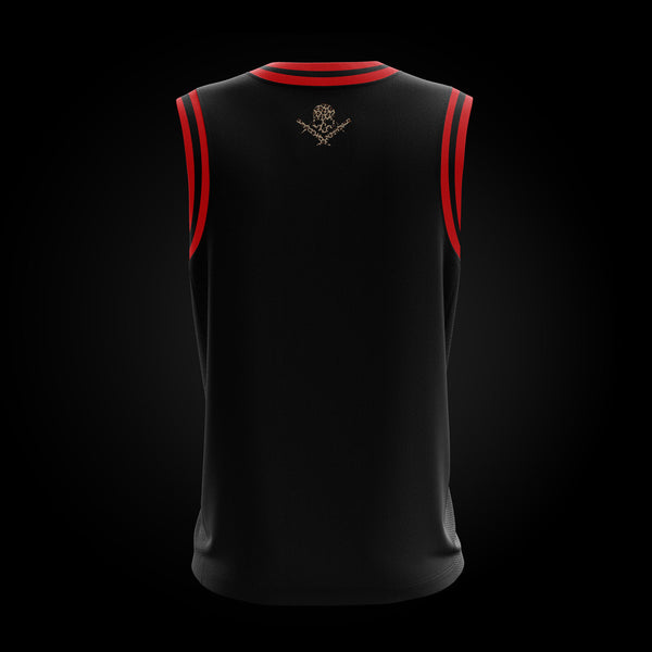 Camiseta basket tiranta roja Animal Print estampado leopardo