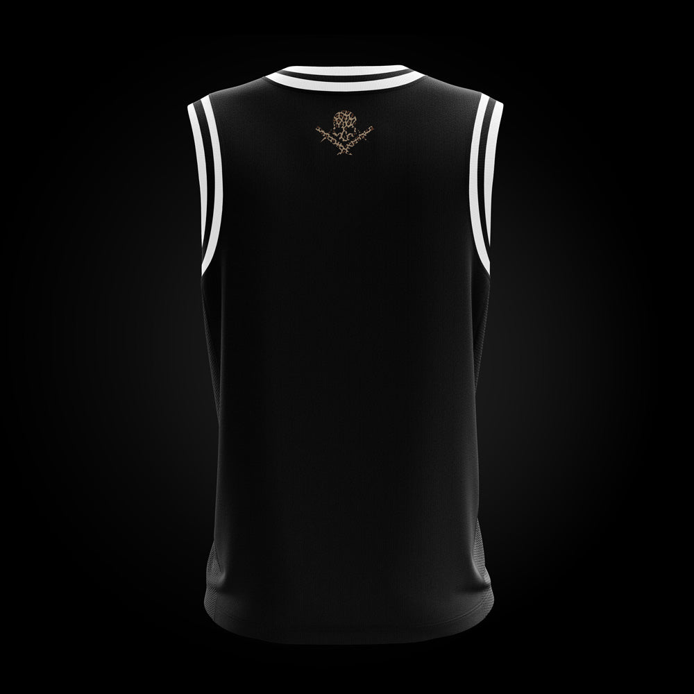 Camiseta basket tiranta blanca Animal Print estampado leopardo