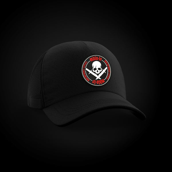 Gorra Trucker Emblema Negro frontal