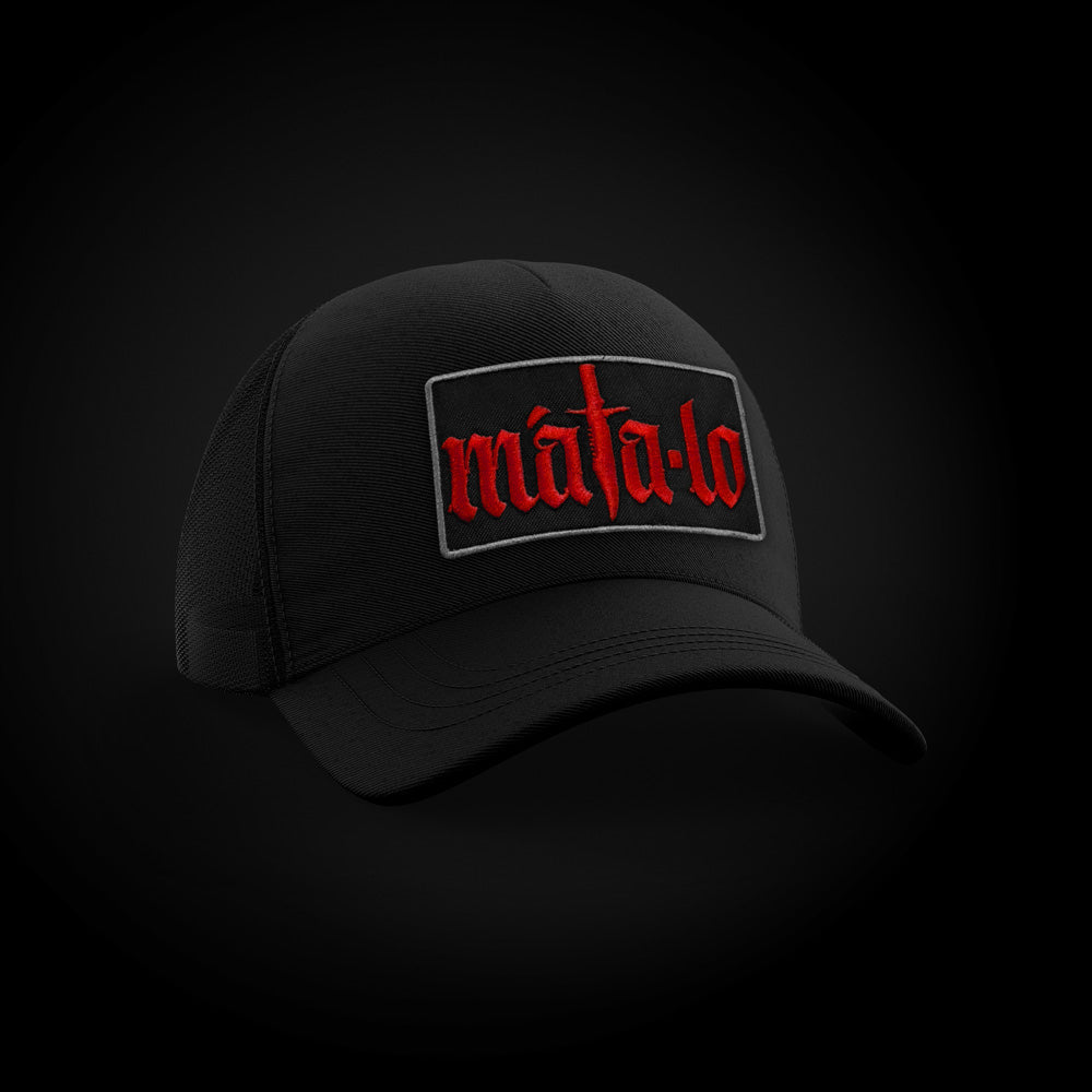 Gorra Trucker Parche Negro frontal