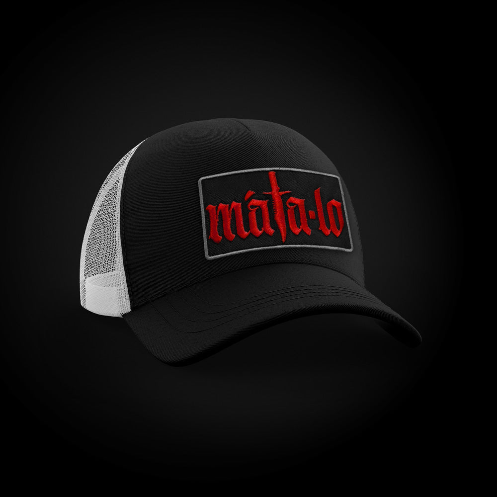 Gorra Trucker Parche Negro/Blanco frontal