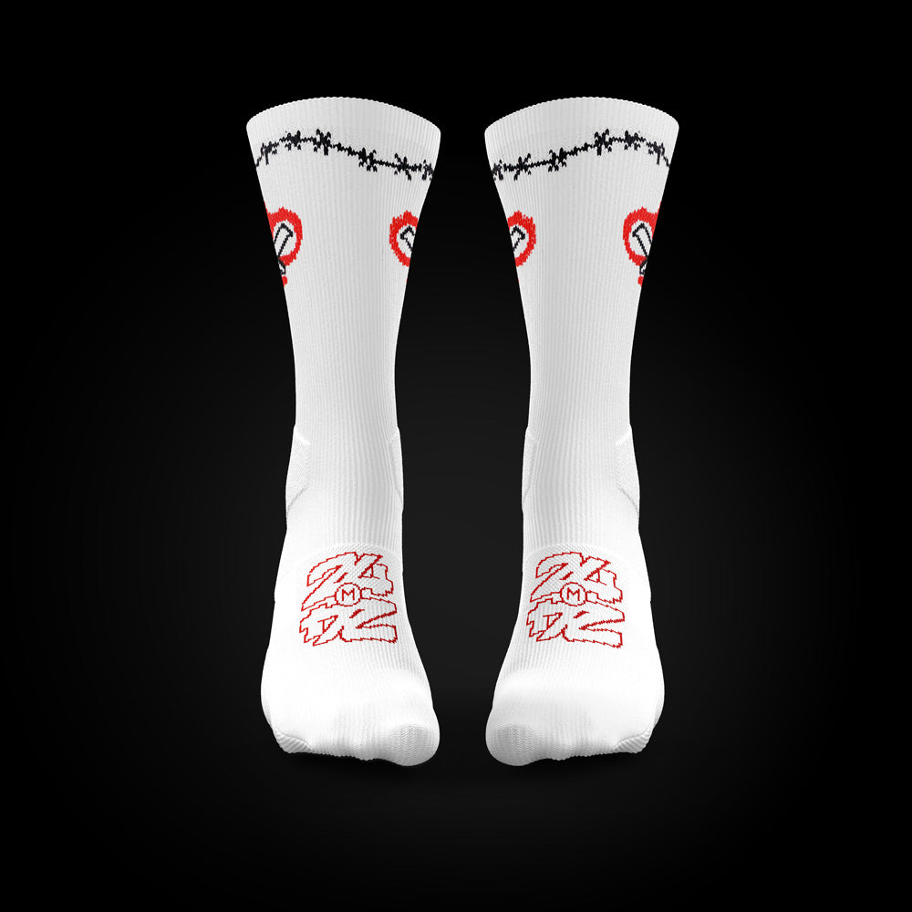 Calcetines Barbed Wire en blanco