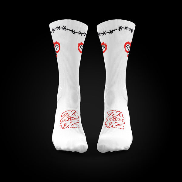 Calcetines Barbed Wire en blanco
