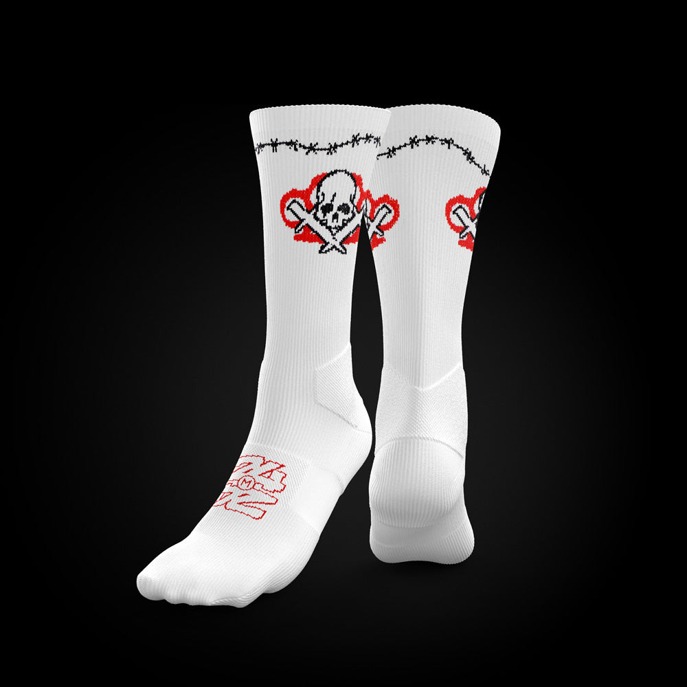 Calcetines Barbed Wire en blanco