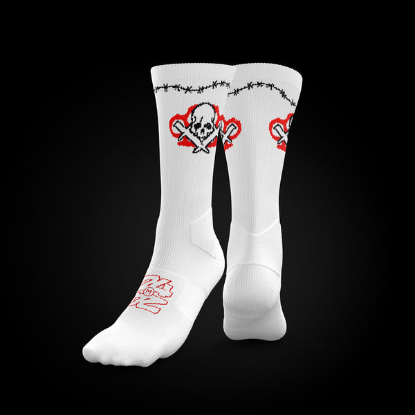 Calcetines Barbed Wire en blanco