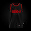 Camiseta basket Iconic Máta-lo Rojo en negro, frontal