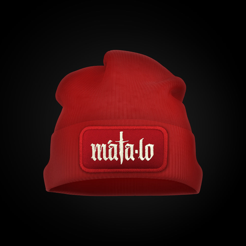 Gorro de Lana rojo con logo blanco