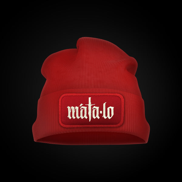 Gorro de Lana rojo con logo blanco