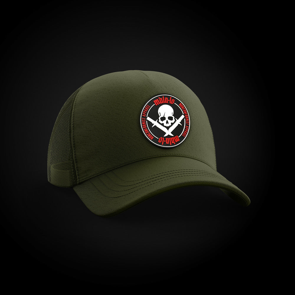 Gorra Trucker Emblema Verde frontal