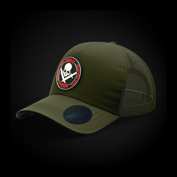 Gorra Trucker Emblema Verde lateral