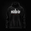 Sudadera oversize con capucha Iconic Máta-lo Blanco en negro, frontal