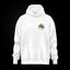 Sudadera oversize con capucha Broken Bones 2 en blanco, frontal