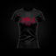 Camiseta entallada de mujer 666 en negro, espalda