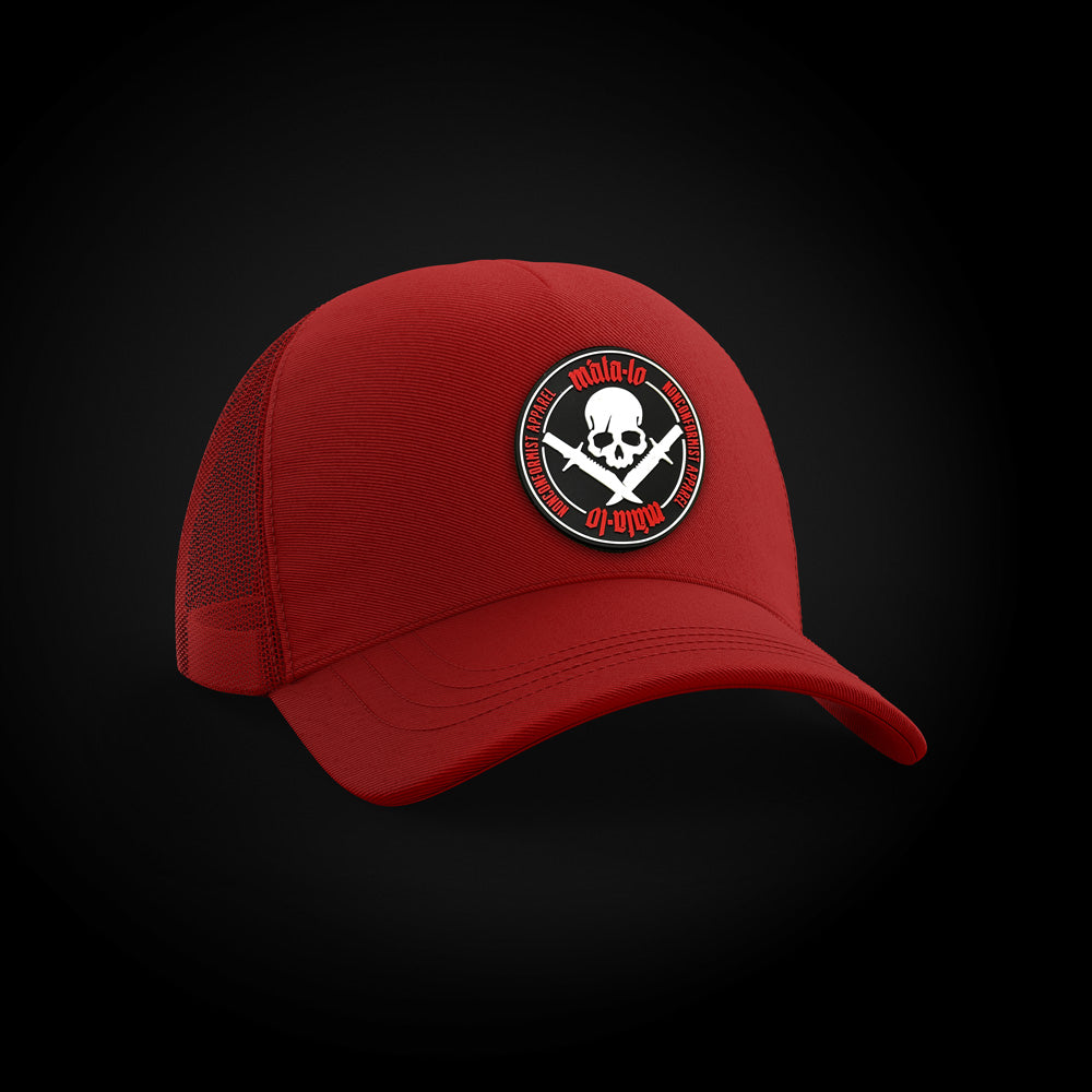 Gorra Trucker Emblema Rojo frontal