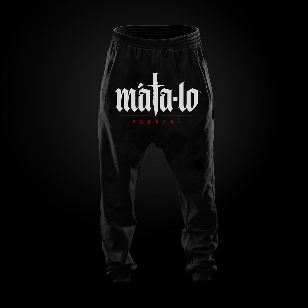 Pantalón Largo Baggy negro con logo blanco Imagem principal do produto