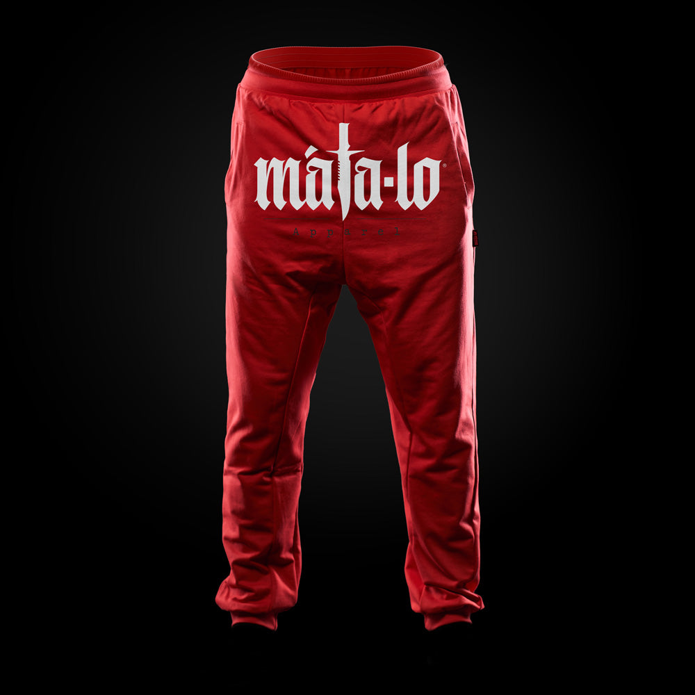 Pantalón Largo Baggy rojo con logo blanco