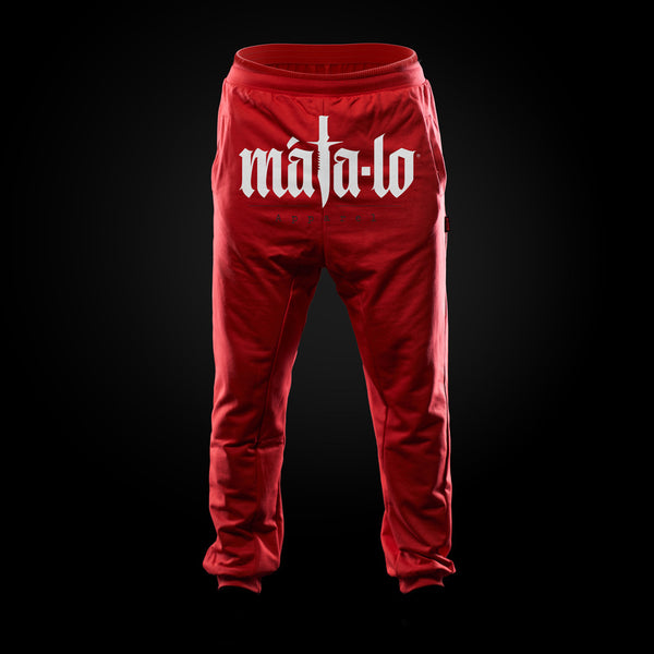 Pantalón Largo Baggy rojo con logo blanco