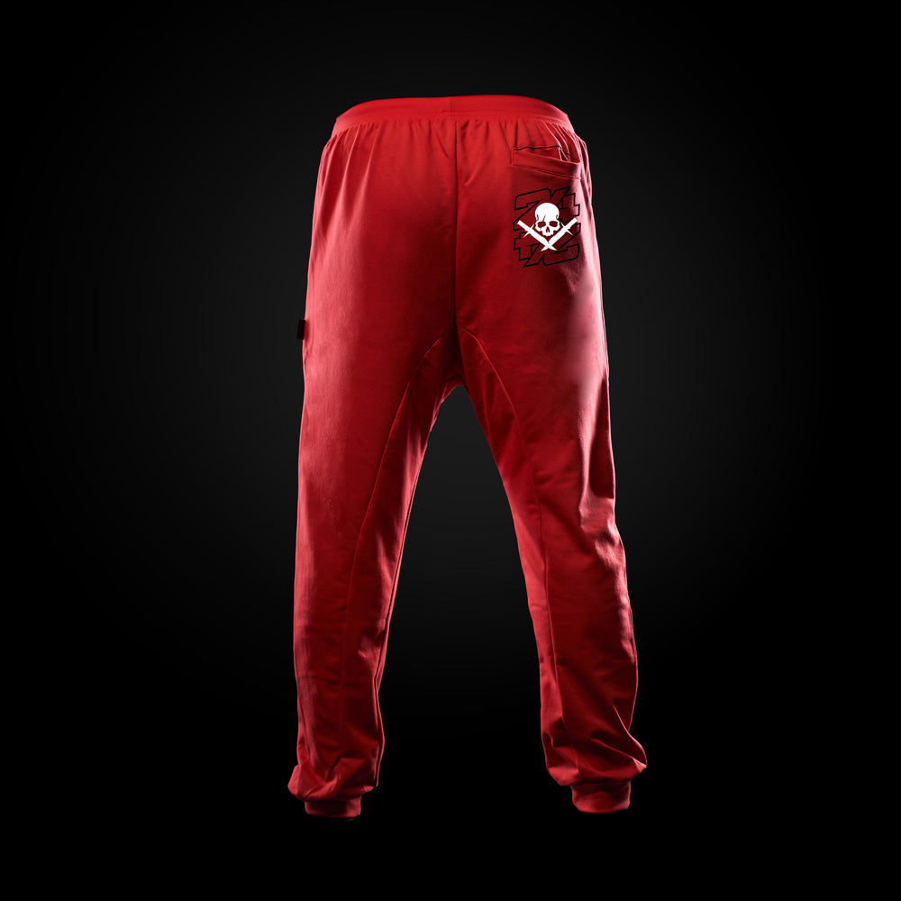 Pantalón Largo Baggy rojo espalda