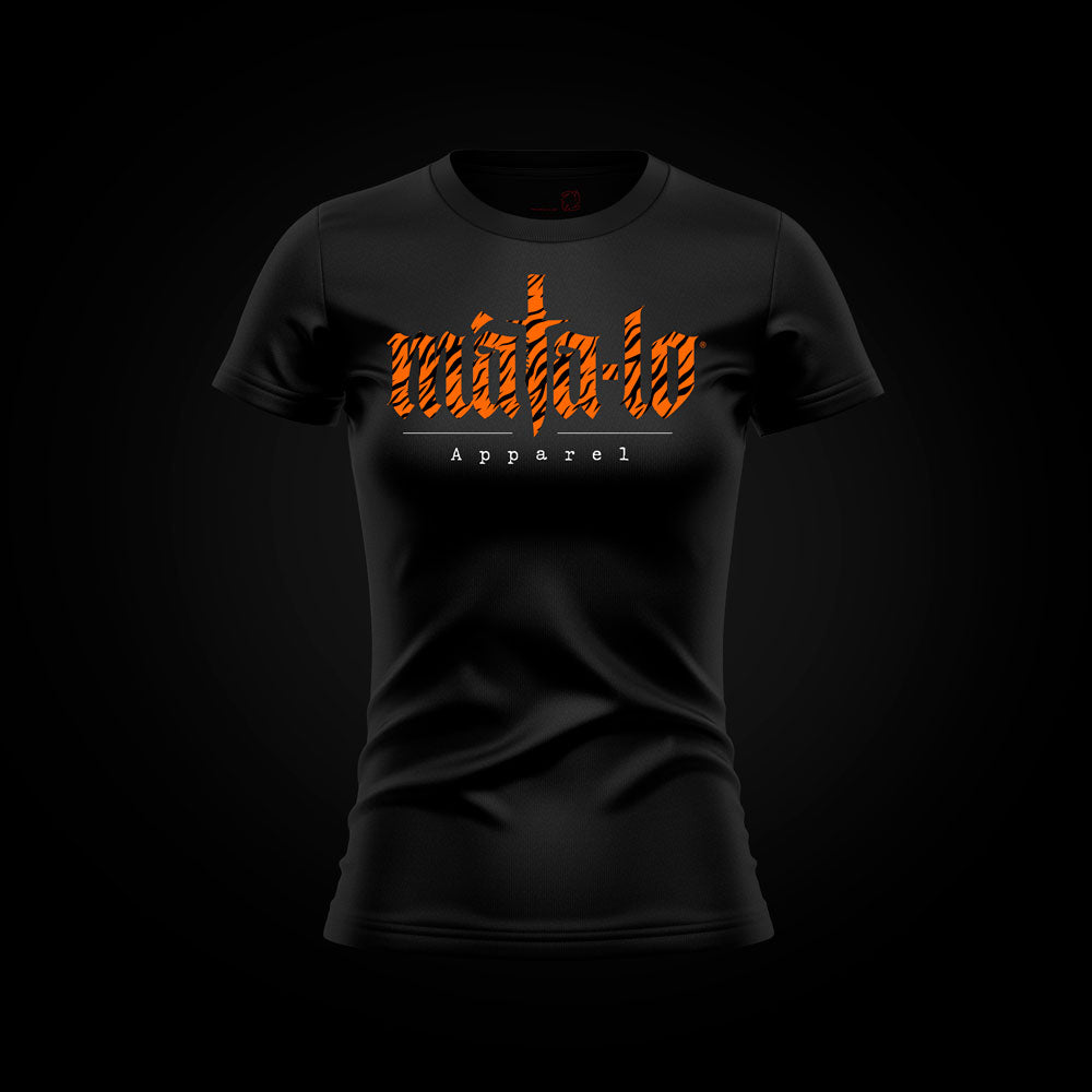 Camiseta entallada de mujer Animal Print estampado tigre, frontal