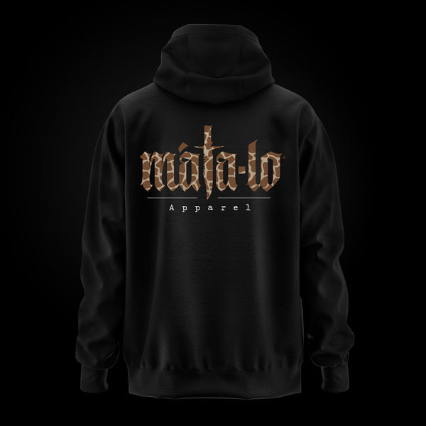 Sudadera con capucha y cremallera Animal Print estampado jirafa, espalda