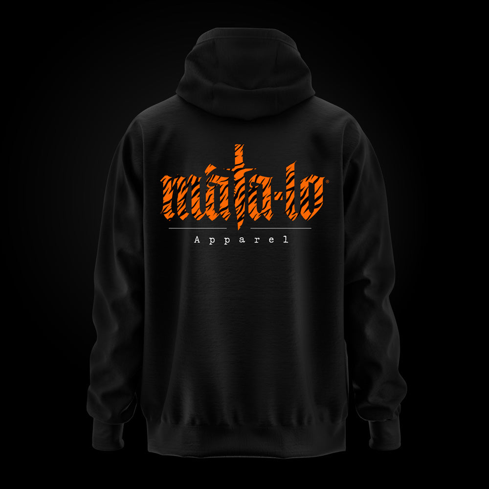 Sudadera con capucha y cremallera Animal Print estampado tigre, espalda