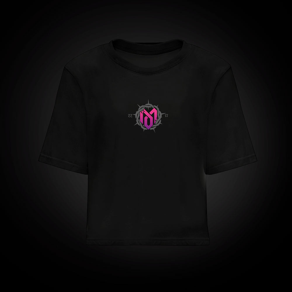 Camiseta croptop Dame Veneno en rosa, frontal Imagem principal do produto