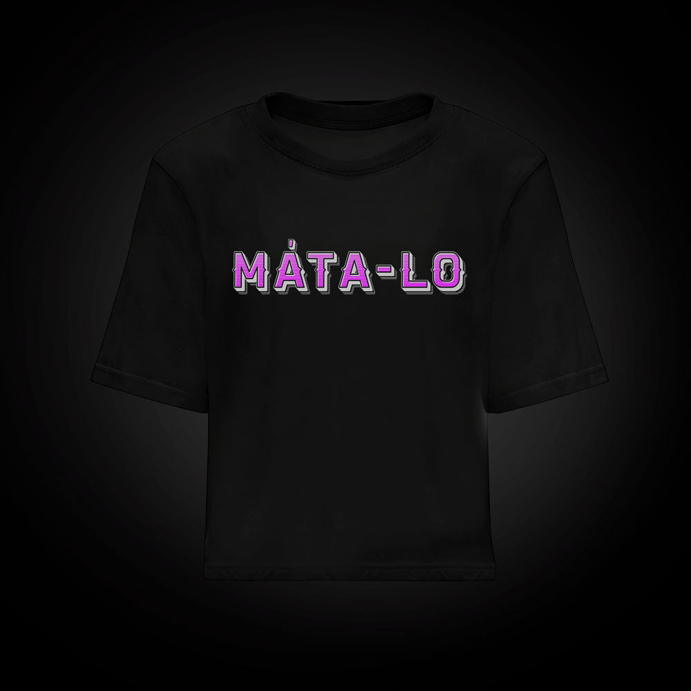 Camiseta croptop Retro Dolar en rosa, frontal