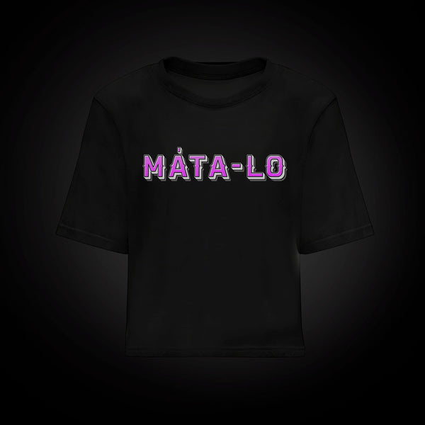 Camiseta croptop Retro Dolar en rosa, frontal