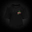 Camiseta croptop Hand en negro, frontal