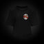 Camiseta croptop Retro Indi en negro, frontal
