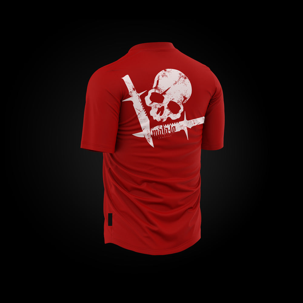 Camiseta Oversize Grunge roja espalda