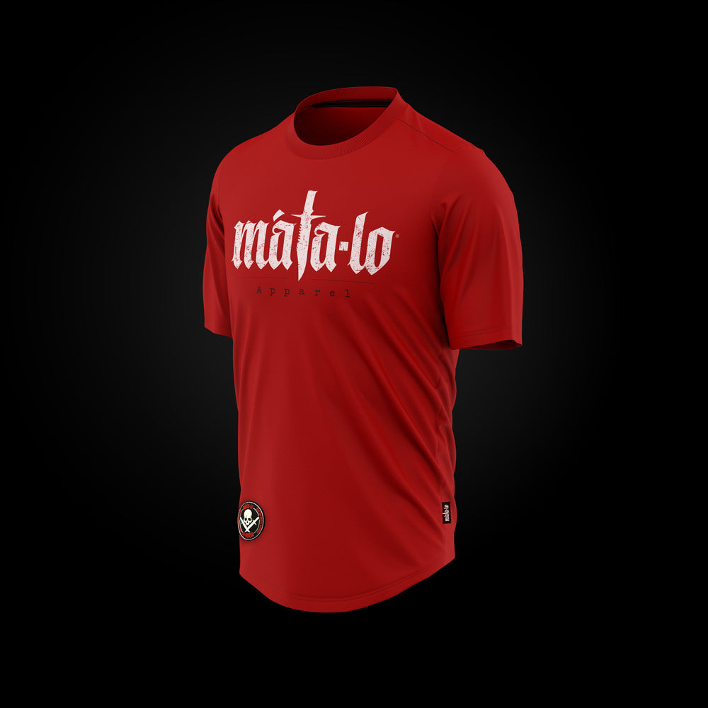 Camiseta Oversize Grunge roja frontal
