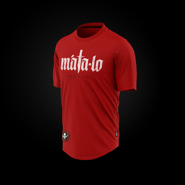 Camiseta Oversize Grunge roja frontal